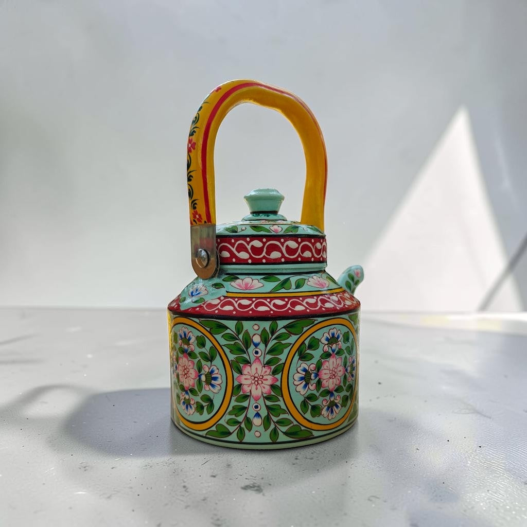 Tea Kettle 1L — Vibrant BoHo Mughal Floral Collection