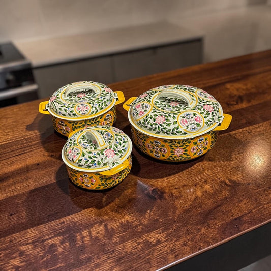 Casserole with Lid — Mughal Floral Design