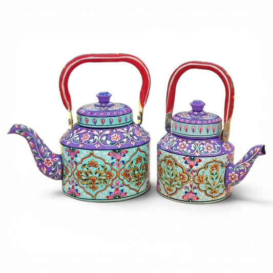 Tea Kettle 1L & 1.5L — Lavendar Sea Blue Floral Design